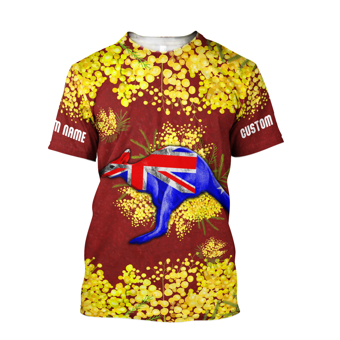 Custom name Australia Kangaroo Golden Wattle shirts