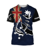 Custom name Hooked on fishing Australia design 3d print shirts