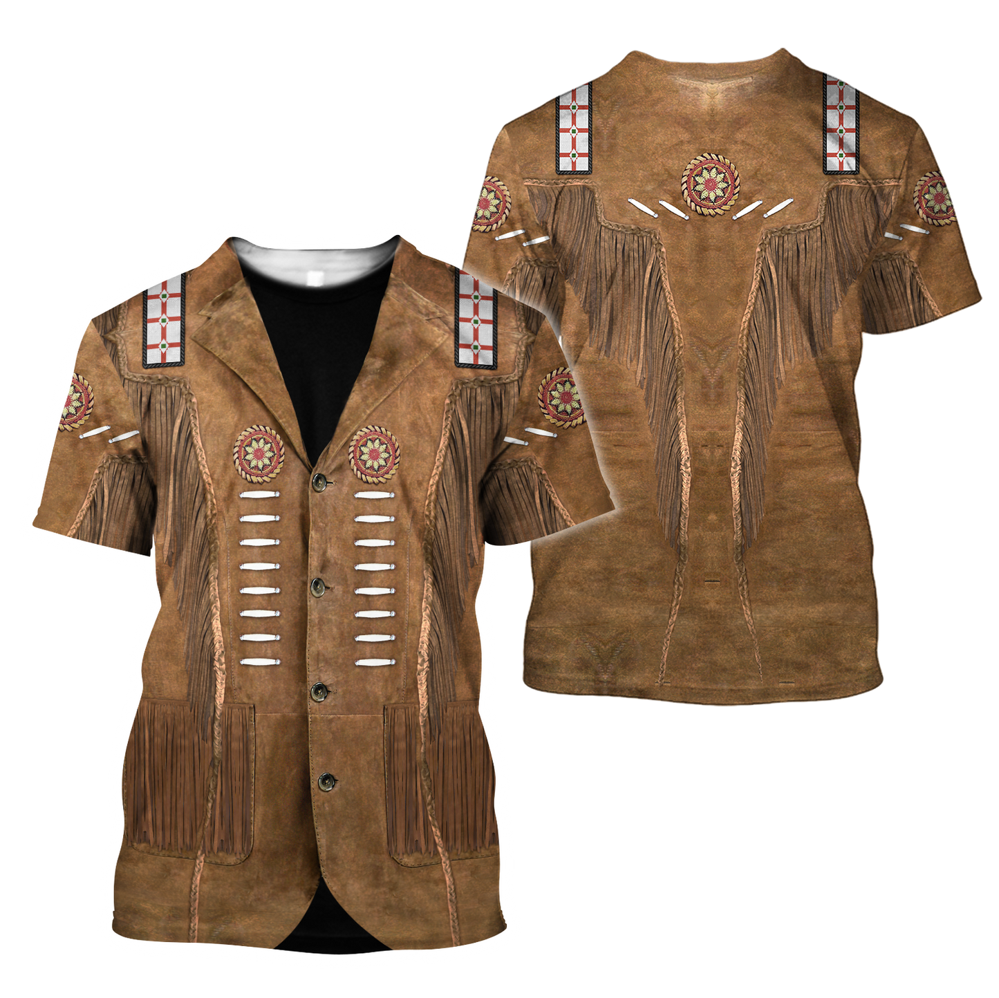 Native Cowboy Jacket No18 Cosplay 3D Over Printed Unisex Deluxe Hoodie ML