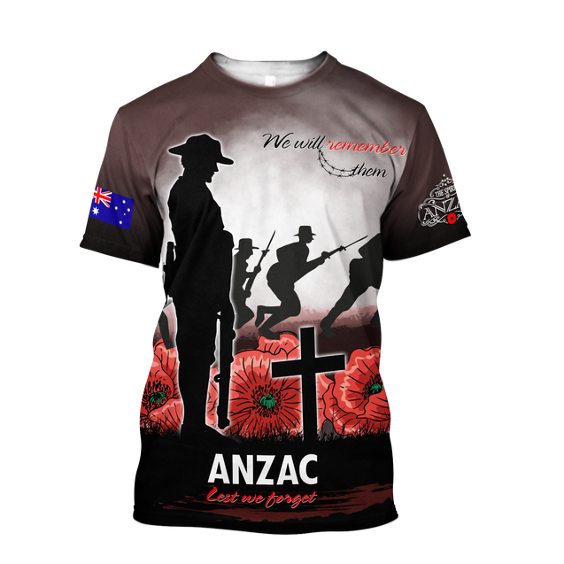 Premium Unisex Hoodie Remember Them Anzac Day ML