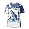 Custom name Wahoo fishing Catch and Release 3D Design print shirts