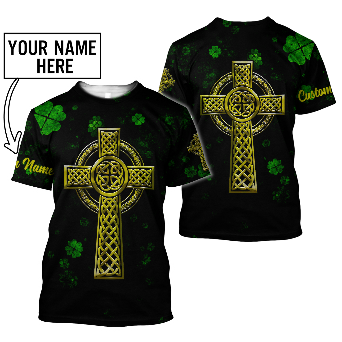 Irish St.Patrick day 3d hoodie shirt for men and women custom name