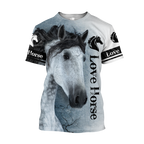 Love Horse 3D All Over Printed Hoodie Pi112055