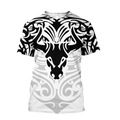 Tattoo Style Bull 3D All Over Printed Unisex Shirts