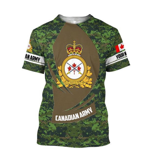 Personalized Name XT Canadian Army Pullover 3D All Over Printed Shirts DA11032106