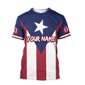 Customize Name Puerto Rico 3D All Over Printed Unisex Shirts