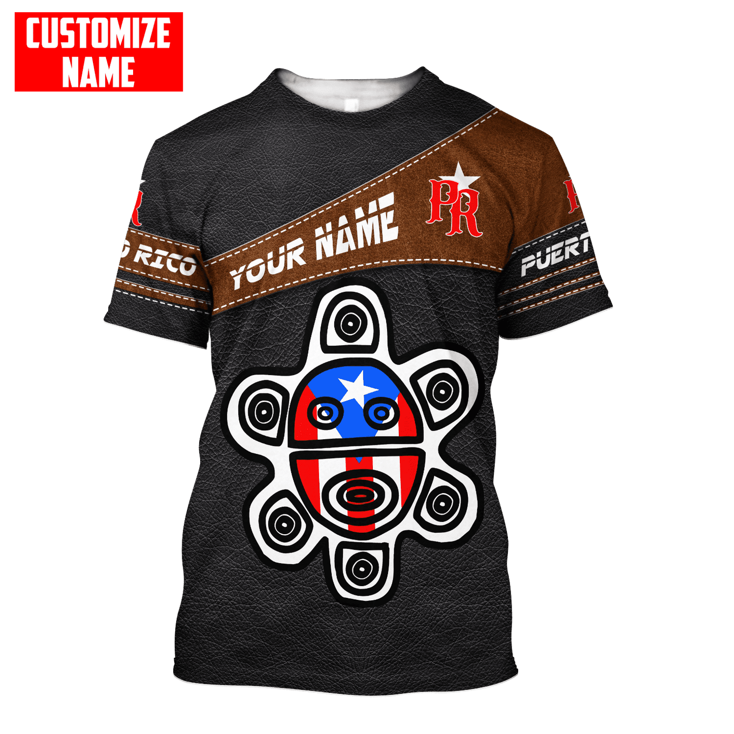 Customize Name Puerto Rico 3D All Over Printed Unisex Shirts