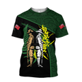 The ode Australia and Kiwi Veteran green 3D print shirts