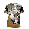 Rooster 3D All Over Printed Unisex Deluxe Hoodie ML