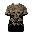 Skull Head Fishing Camo 3D design print shirts