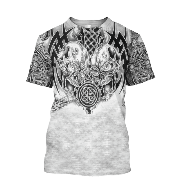 Premium Unisex All Over Printed Smocky Skull Shirts MEI