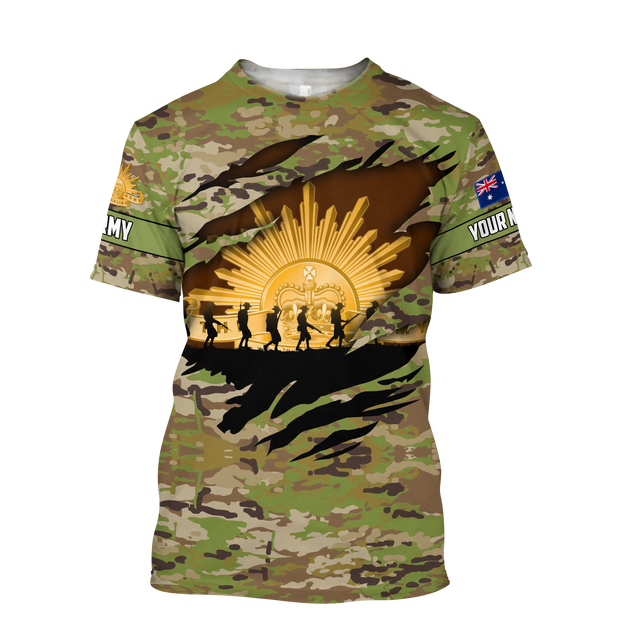 Premium Personalized Anzac Day Australian Army 3D All Over Printed Unisex Shirts TN