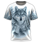 Love Wolf Native American 3D All Over Printed Shirts for Women