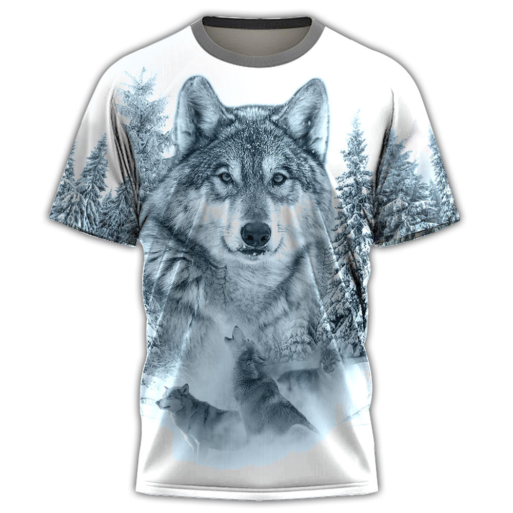 Love Wolf Native American 3D All Over Printed Shirts for Women