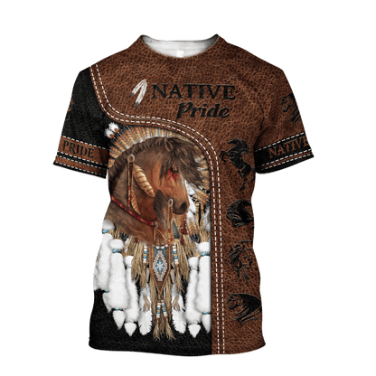 Horse Native American 3D All Over Printed Unisex Shirts