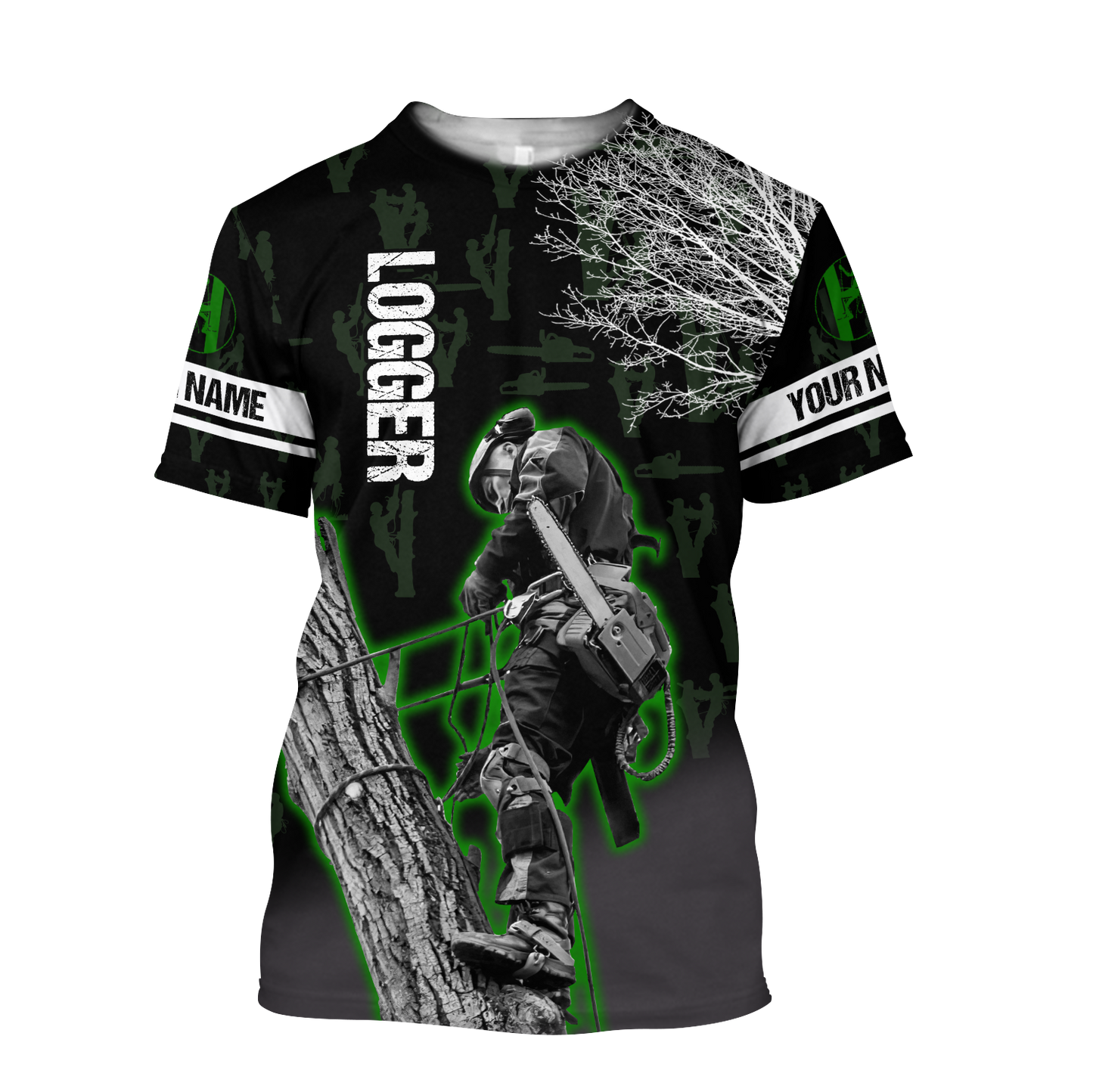 Premium Personalized 3D Printed Logger Shirts MEI