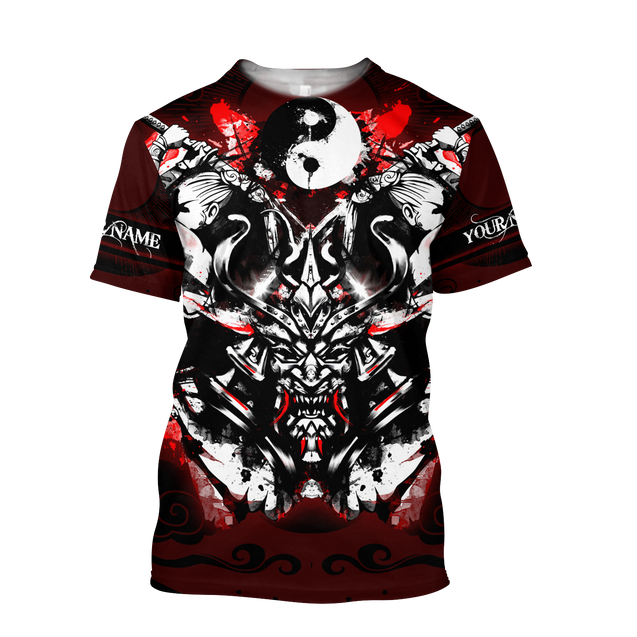 Premium Unisex 3D Printed Yin And Yang Samurai Shirts MEI