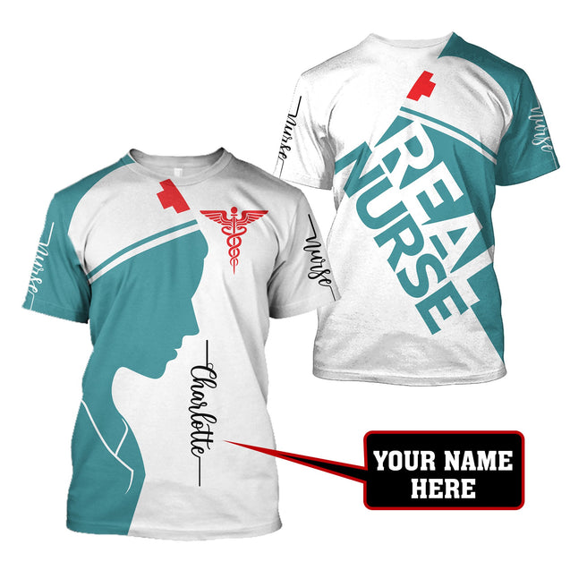 Personalized Name Nurse 3D All Over Printed Unisex Shirts Real Nurse ver 2