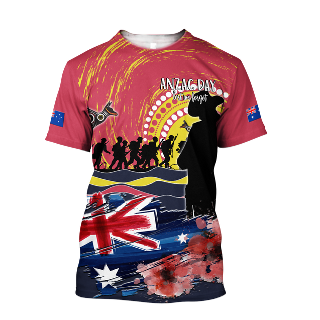 Australian Aboriginal Anzac Day 3D Printed Unisex Shirts TN SN30032103