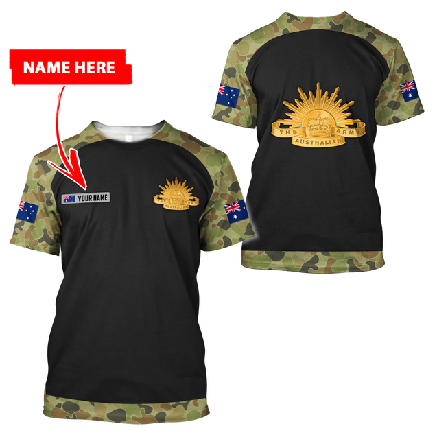 Personalized Australian Army 3D Printed Unisex Shirts TN PD29032102