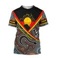 Custom name Proud to be aboriginal Totem Brown 3D design printed Combo T-Shirt BoardShorts