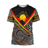 Custom name Proud to be aboriginal Totem Brown 3D design printed Combo T-Shirt BoardShorts