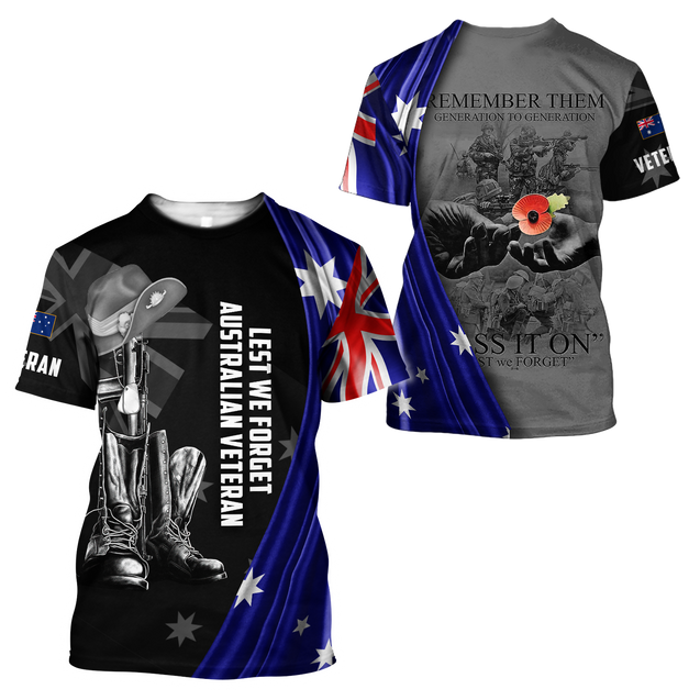 Anzac Day 3D Printed Unisex Shirts TN PD24032103