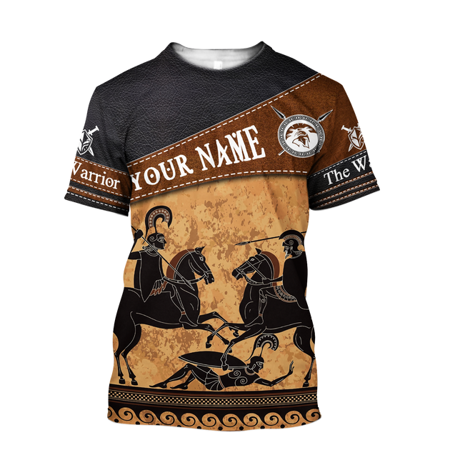 Custom name Ancient greece warrior Greek Mythology 3D print shirts