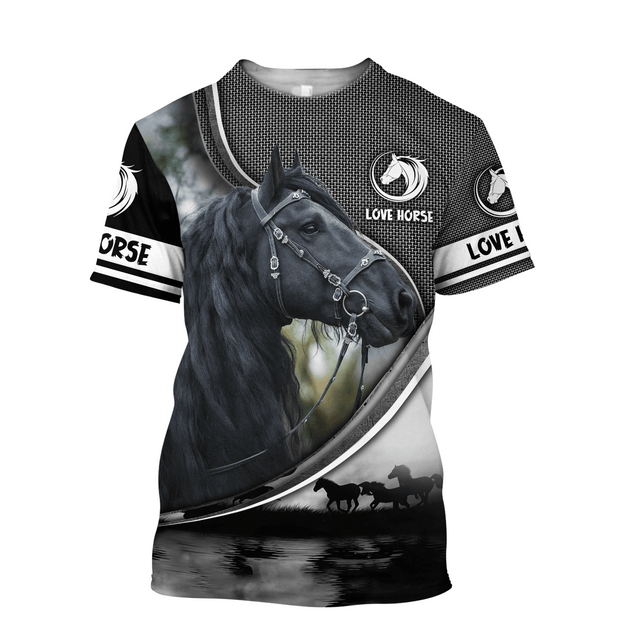 Beautiful Friesian Horse 3D All Over Printed Hoodie For Men And Women VP19112002