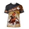 Personalized Name Rodeo 3D All Over Printed Unisex Shirts Bronc Riding