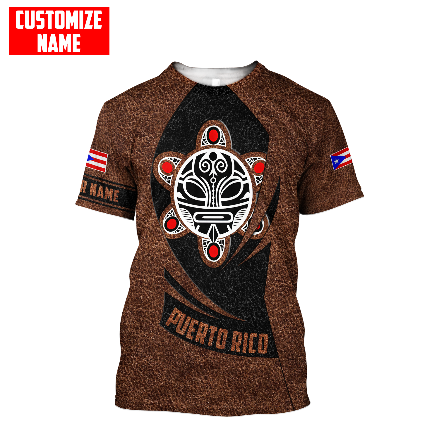 Customize Name Taino Tattoo Puerto Rico Combo T-Shirt And Board Short