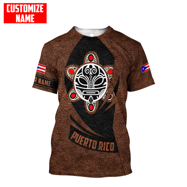 Customize Name Taino Tattoo Puerto Rico Combo T-Shirt And Board Short