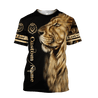 Customize Name Love Lion 3D All Over Printed Unisex Shirt