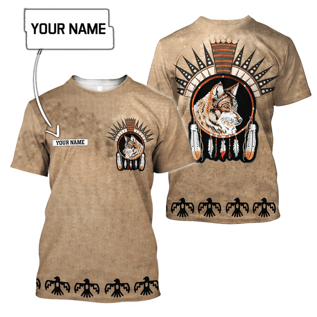 Custom Name Native American 3D All Over Printed Unisex Shirts