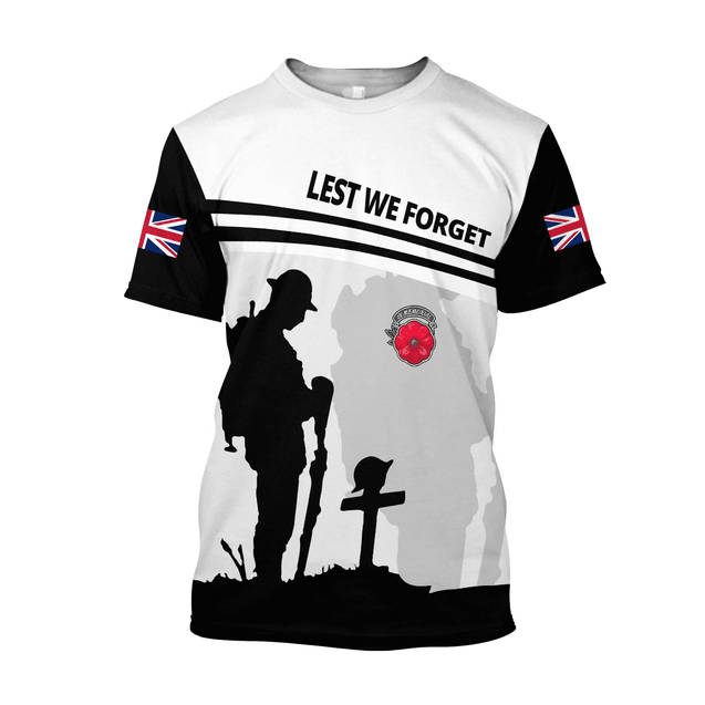 Lest we forget old man UK veteran 3D printed shirts