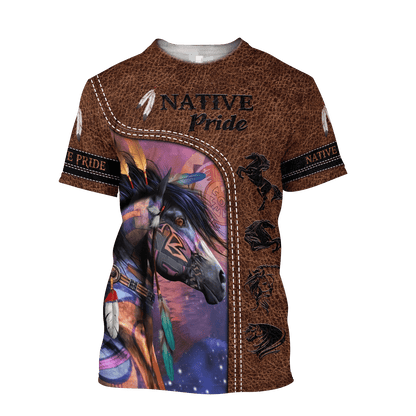 Native American Horse 3D All Over Printed Unisex Shirts