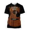 Country Music Guitar Musical Instrument 3D All Over Printed Shirts For Men And Women