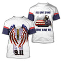 Firefighter 911 Patriot Day 3D All Over Printed Unisex Shirts