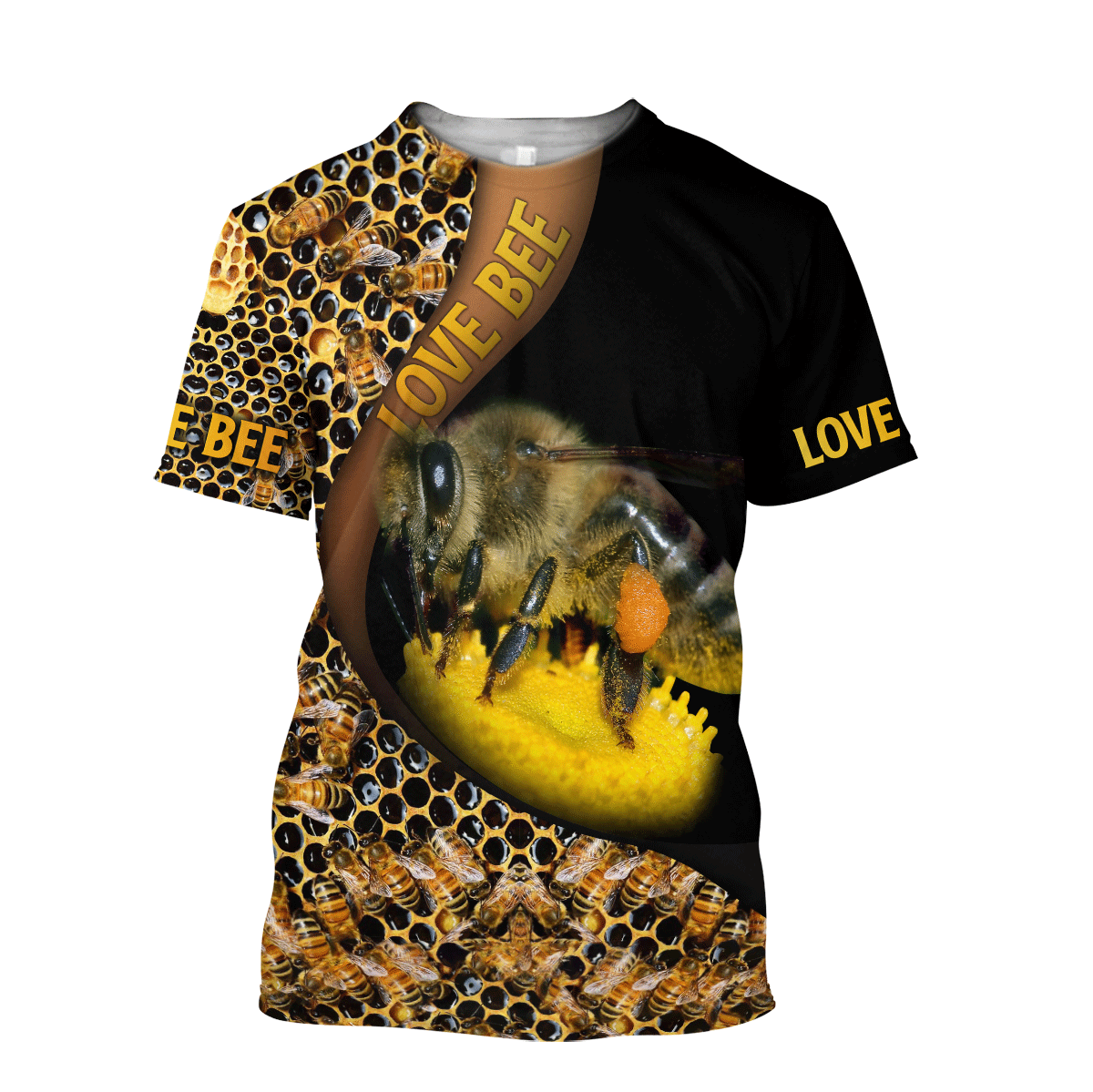 Premium Unisex All Over Printed Love Bee Shirts MEI