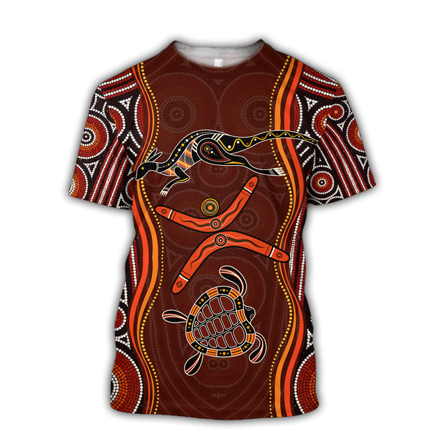 Aboriginal Naidoc Week Heal the Kangaroo and Turtle 3D print shirts