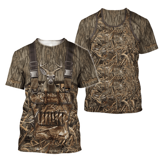 Deer Hunting Personalized Name 3D All Over Printed Shirts