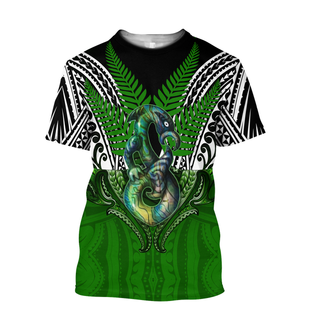 Premium Manaia Silver Fern 3D All Over Printed Unisex Shirts