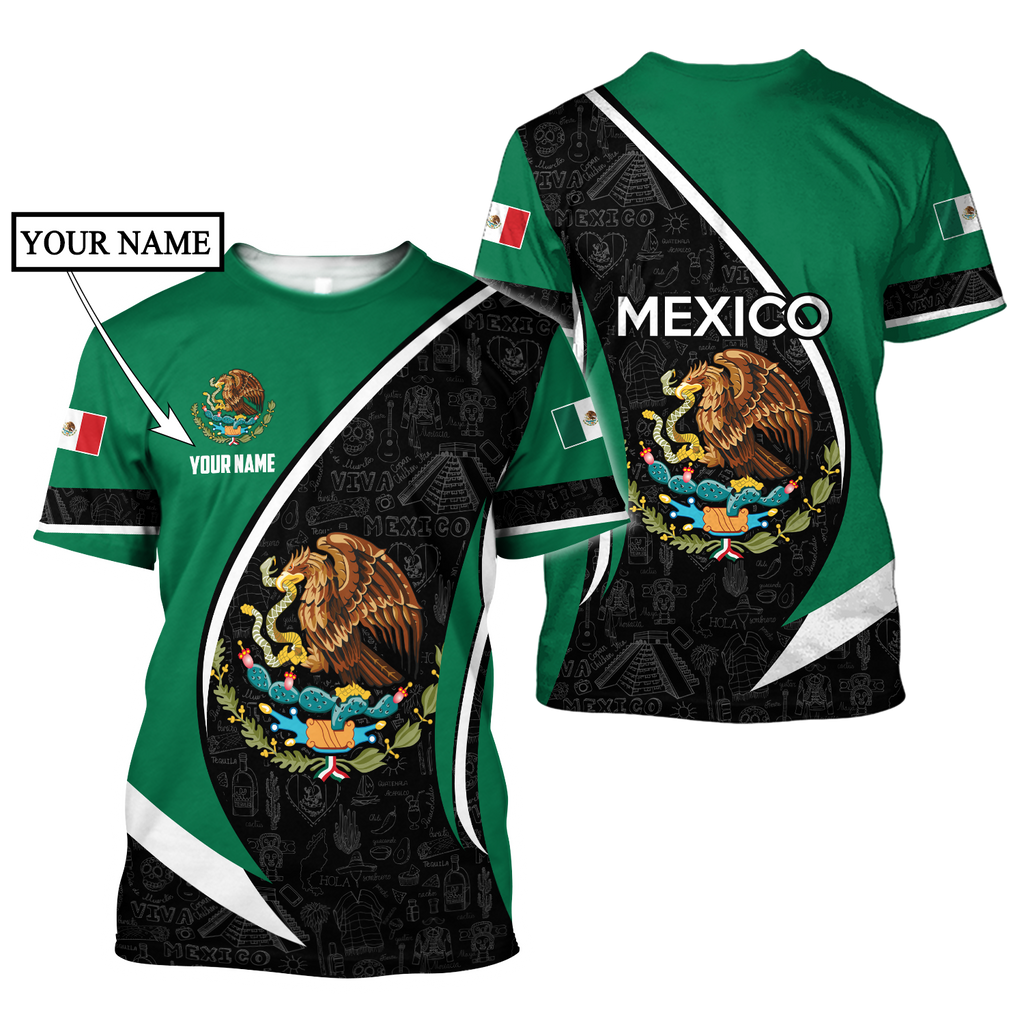 Persionalized Mexico 3D All Over Printed Unisex Hoodie
