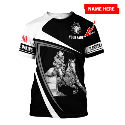 Personalized Barrel Racing 3D All Over Printed Hoodie