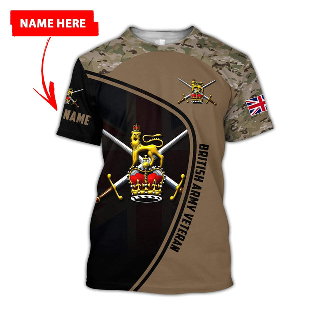 Custom Name XT British Army 3D Printed Shirts