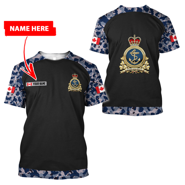 Personalized Name XT Canadian Navy 3D All Over Printed Shirts PD29032101