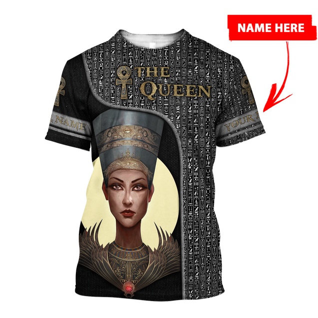 Custom name The Queen Ancient Egypt 3D design print shirts