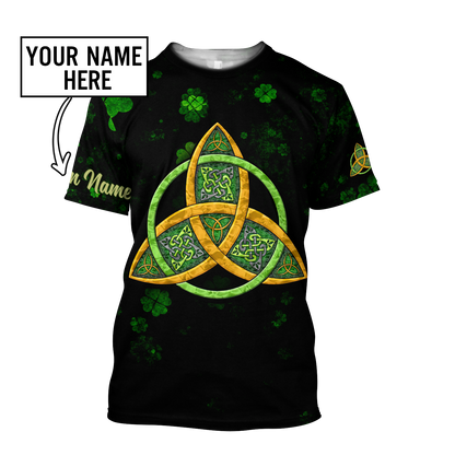Irish St.Patrick day Celtic 3d hoodie shirt for men and women custom name
