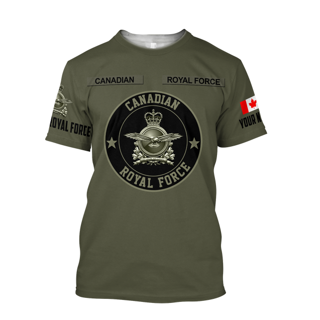 Personalized Name XT Canadian Royal Force Army 3D All Over Printed Shirts DA11032102