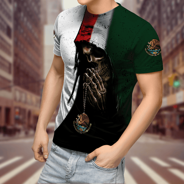 Skull Mexico 3D All Over Printed Unisex Shirts